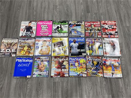 19 OFFICIAL PLAYSTATION MAGAZINES FROM EARLY 2000S