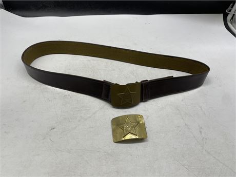 RUSSIAN ARMY BELT WITH EXTRA BELT BUCKLE