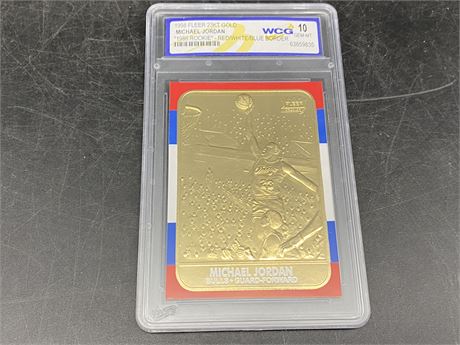 WCG GRADE 10 MICHAEL JORDAN 23KT GOLD CARD
