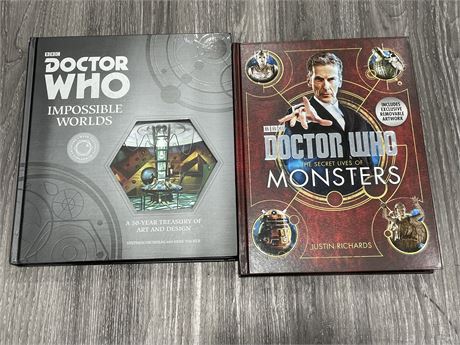 LOT OF 2 DR. WHO BOOKS INCLUDING MONSTERS, & IMPOSSIBLE WORLDS