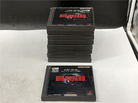 9 COPIES OF JAPANESE BIOHAZARD FOR PLAYSTATION