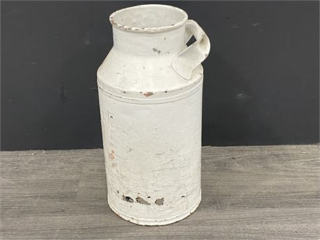 ANTIQUE METAL DAIRY MILK CAN (16” TALL)