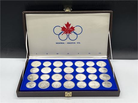 1976 MONTREAL OLYMPICS RCM 28PC SILVER COINS SET