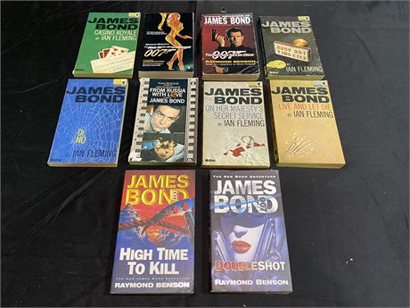10 JAMES BOND BOOKS