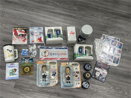 LOT OF NHL / OLYMPICS COLLECTABLES