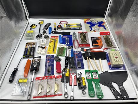 LARGE LOT OF NEW TOOLS & HARDWARE