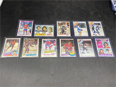 (11) 1970/80s NHL CARDS