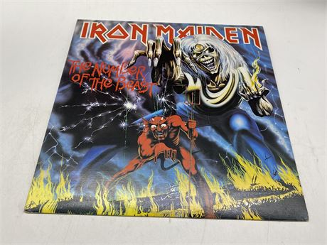 IRON MAIDEN - NUMBER OF THE BEAST - VG+ (SLIGHTLY SCRATCHED)