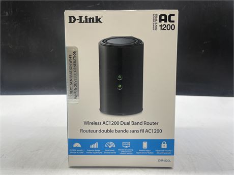 (NEW) D-LINK WIRELESS AC1200 DUAL BAND ROUTER