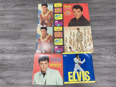 6 ELVIS RECORDS (most are scratched)