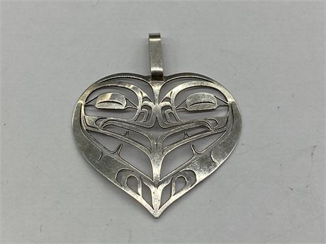UNMARKED 925 STERLING FIRST NATIONS HAND MADE PENDANT