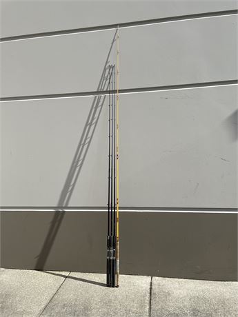 4 LARGE FISHING RODS - EAGLE CLAW / MITCHELL / OTHERS