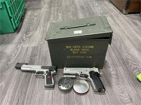 AMMO BOX WITH 2 BB GUNS