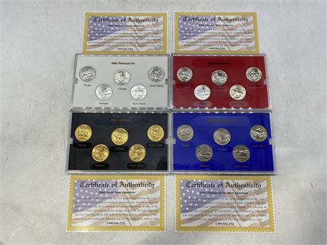 4-PACK 2006 UNITED STATES QUARTER COLLECTION COIN SETS