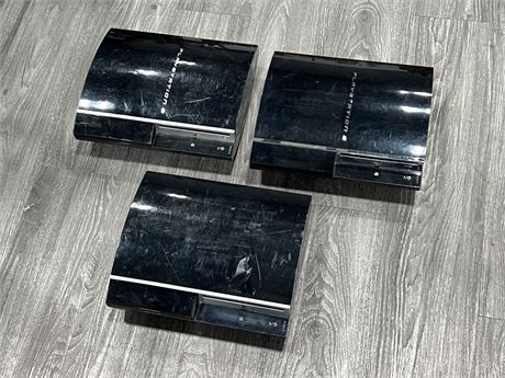 3 PS3 CONSOLES - UNTESTED