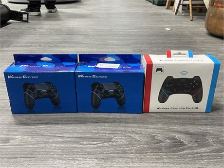 3 NEW WIRELESS CONTROLLERS