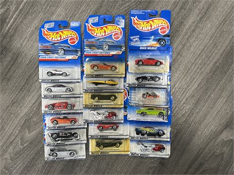 18 ASSORTED HOT WHEELS - MOSTLY 1990’s