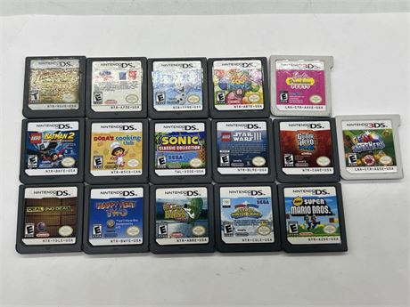 16 NINTENDO DS / 3DS GAMES