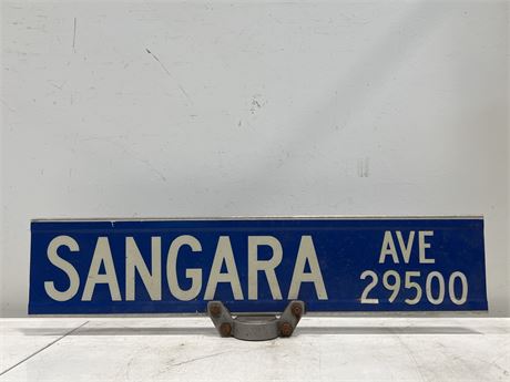 VINTAGE SANGARA STREET SIGN - 28”x7”
