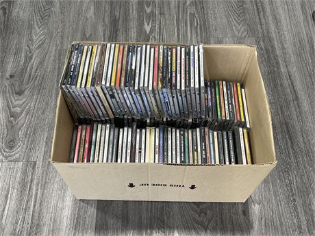 APPRX 100 MISC TITLE CDS - SOME ROCK - ELVIS - FEW CHRISTMAS (CLEAN DISCS)