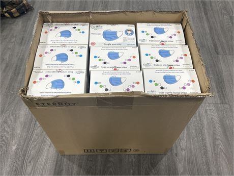 APPROX 2000+ SINGLE USE ETERNITY MEDICAL MASKS - ALL NEW IN BOX