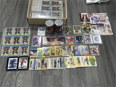BOX OF VARIOUS SPORTS CARDS (MOSTLY HOCKEY)