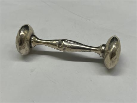 STERLING BABY RATTLE (4”)