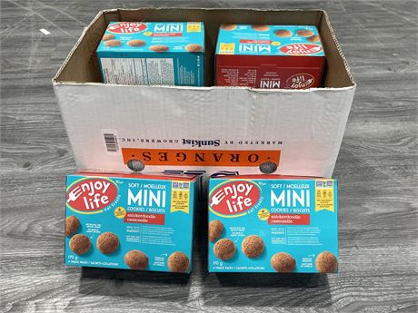 12 BOXES OF NATURAL ENJOY LIFE  - GLUTEN FREE COOKIES