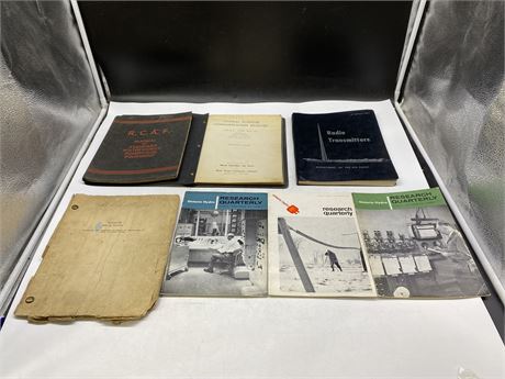 4 RARE RCAF MANUALS & SET OF 3 ONTARIO HYDRO RESEARCH QUARTERLY
