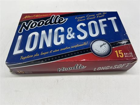NEW IN BOX PACKAGE OF 15 NOODLE GOLF BALLS