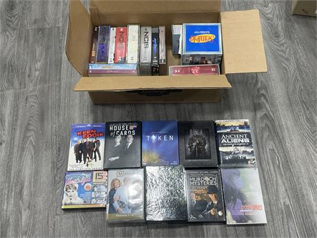 BOX OF DVD SERIES / MOVIE COLLECTIONS
