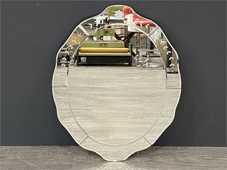 ETCHED FRAMED MIRROR (20”X25”)