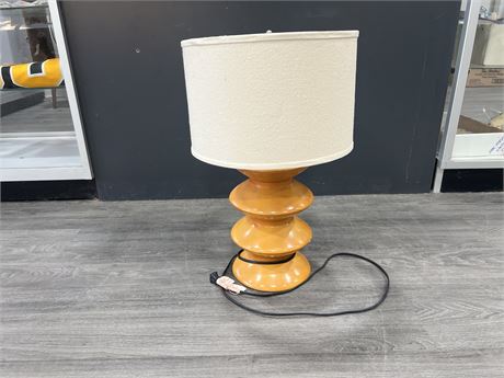 MID CENTURY STYLE LAMP W/SHADE (22” tall)