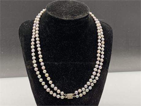 STERLING CLASP FRESH WATER PEARL NECKLACE (18”)