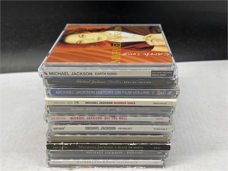 11 MICHAEL JACKSON CDS - NEAR MINT