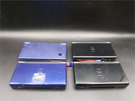 COLLECTION OF DS LITE & DSI CONSOLES - MAY NEED REPAIRS - AS IS