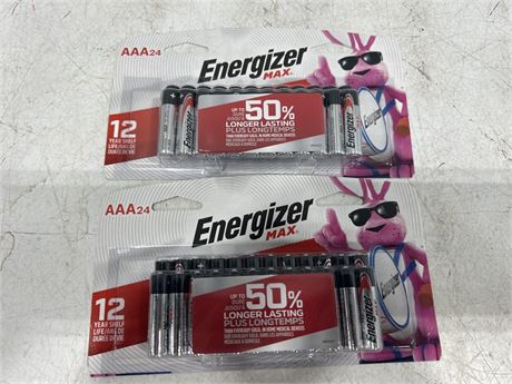 2 NEW ENERGIZER AAA BATTERY 24 PACKS