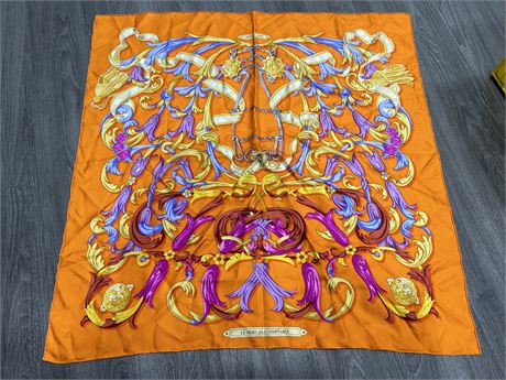 HERMES SCARF W/PRICE TAG FROM ORIGINAL POINT OF PURCHASE