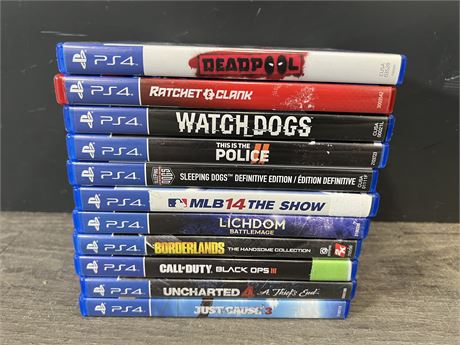11 ASSORTED PS4 GAMES