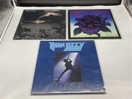 3 THIN LIZZY RECORDS - EXCELLENT (E)