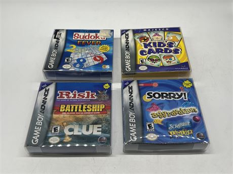 4 GAMEBOY ADVANCE GAMES COMPLETE W/BOX & MANUAL