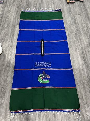 HAND MADE VANCOUVER CANUCKS PONCHO - SIZE XL / L