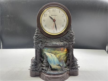 VINTAGE MASTER CRAFTERS WATERFALL CLOCK WORKING 11”