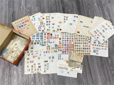 LOT OF MIXED USED STAMPS INCLUDING CANADA