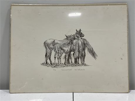 L/E KEN DAVIDSON HORSE PRINT #2/100 (24.5”x19”)