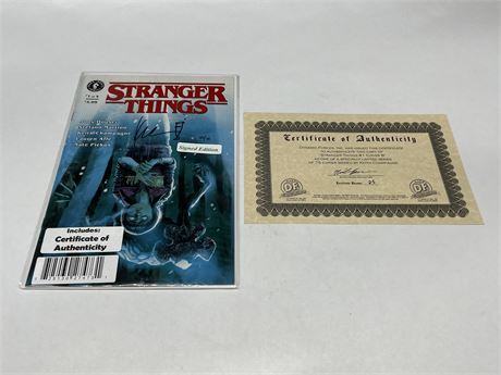 STRANGER THINGS #1 COVER B SIGNED BY KEITH CHAMPAGNE W/COA