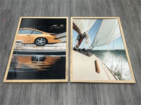 2 FRAMED PICTURES (26”x38”)