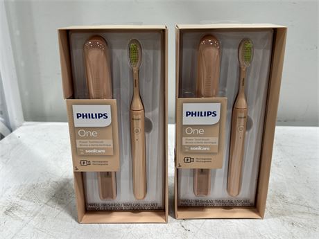 2 SEALED PHILIPS ONE POWER TOOTHBRUSHES