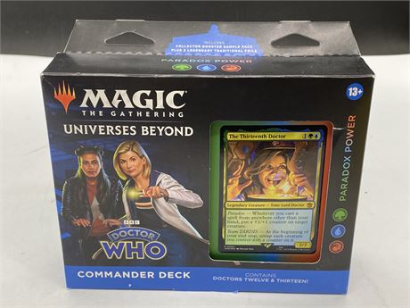 SEALED MAGIC THE GATHERING UNIVERSES BEYOND DOCTOR WHO COMMANDER DECK BOX