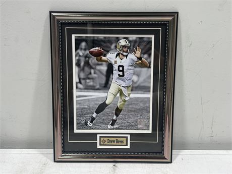 FRAMED DREW BREES PICTURE (12.5”x16”)